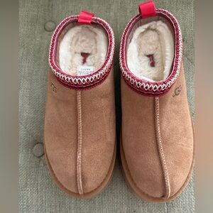 UGG Brown Tasman II Slippers with Patterned Trim